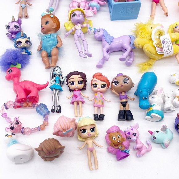 Doll Mini Figures Girls Toy Box Lot 30+ pieces Tiny Tukkins Baby Alive Unicorn - Picture 4 of 15